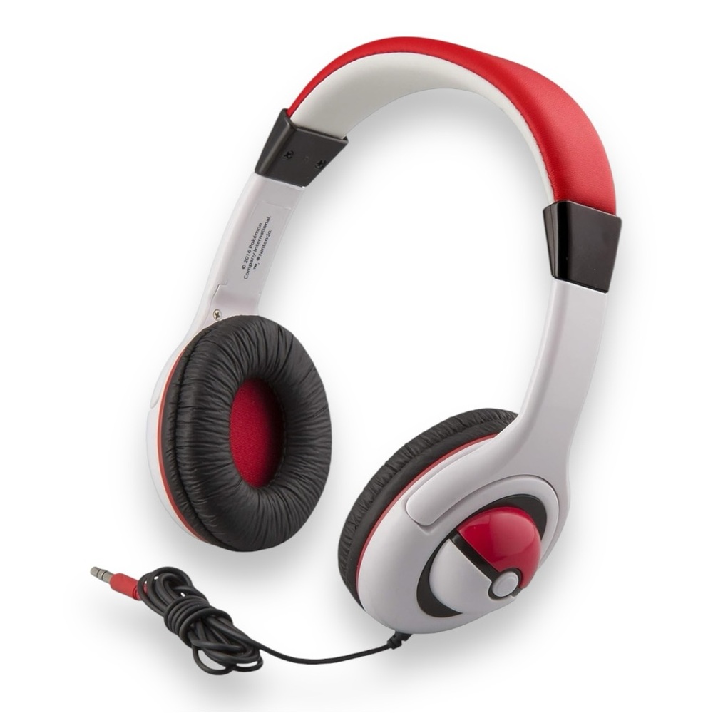 🧸2/$10🧩3/$12 NWT Pokémon Pokeball Wired Over Ear Kids Headphones - Picture 7 of 11
